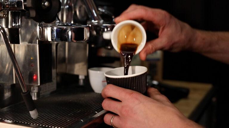 Mobile barista coffee bar hire with dual-group commercial espresso machines