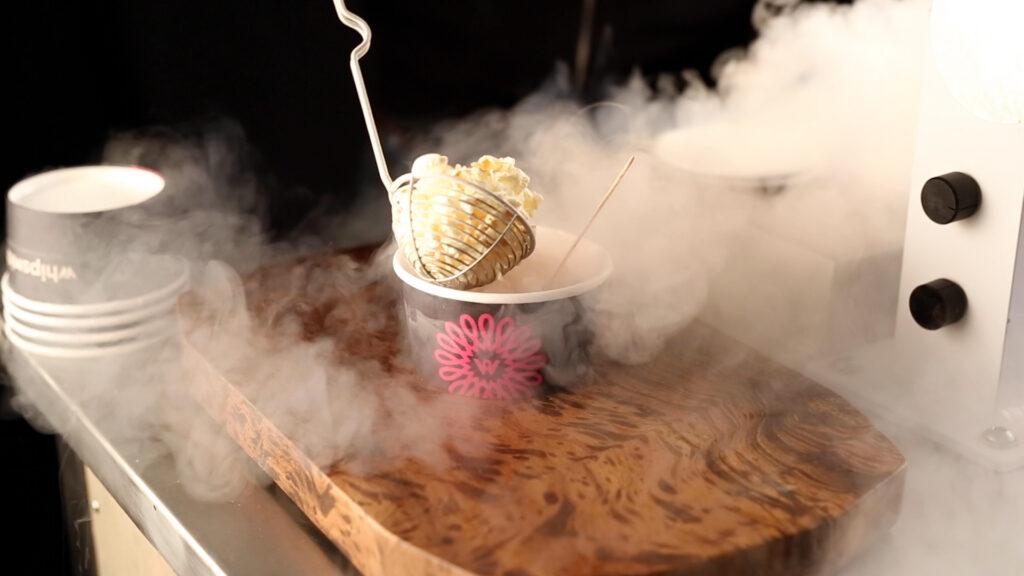 Nitrogen Ice Cream with Popcorn