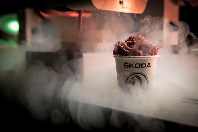 Skoda Branded Cup with Liquid Nitrogen Mist