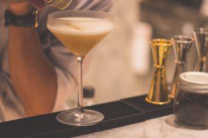 Luxury Cut Crystal Glassware Coupe and Gold Jiggers