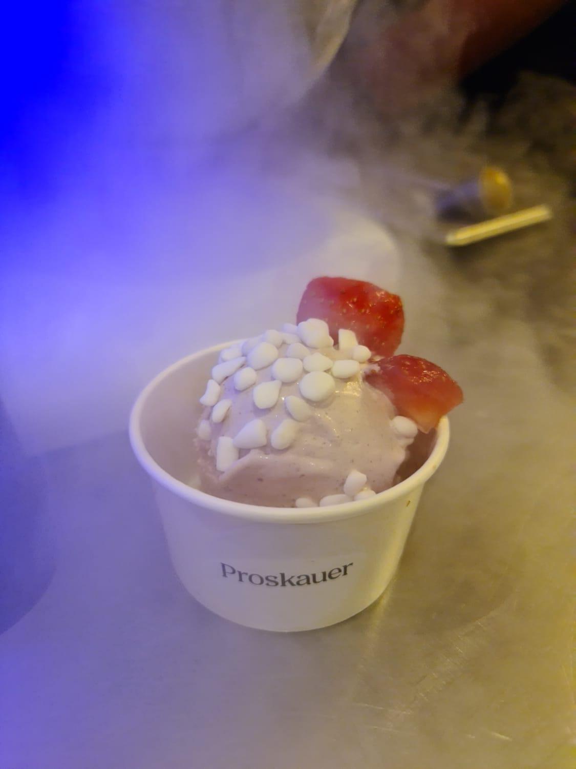 Gourmet liquid nitrogen ice cream cup detail crafted by Sixth Sense Events